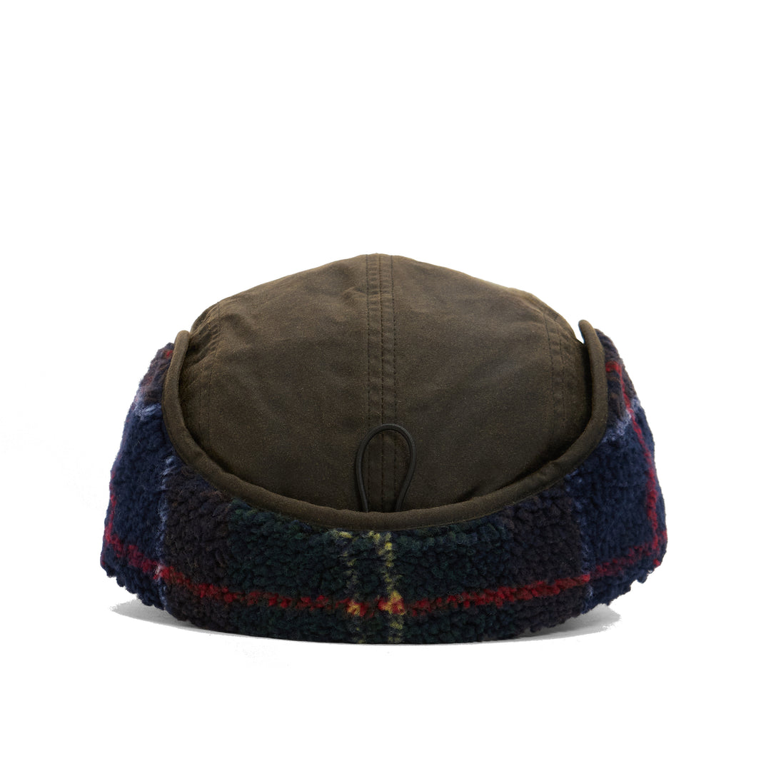 Barbour Waxed Cotton Lonnen Hunting Earflap Cap Olive