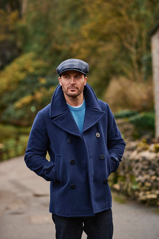 Failsworth Longden Mallalieus Wool Flat Cap In Grey