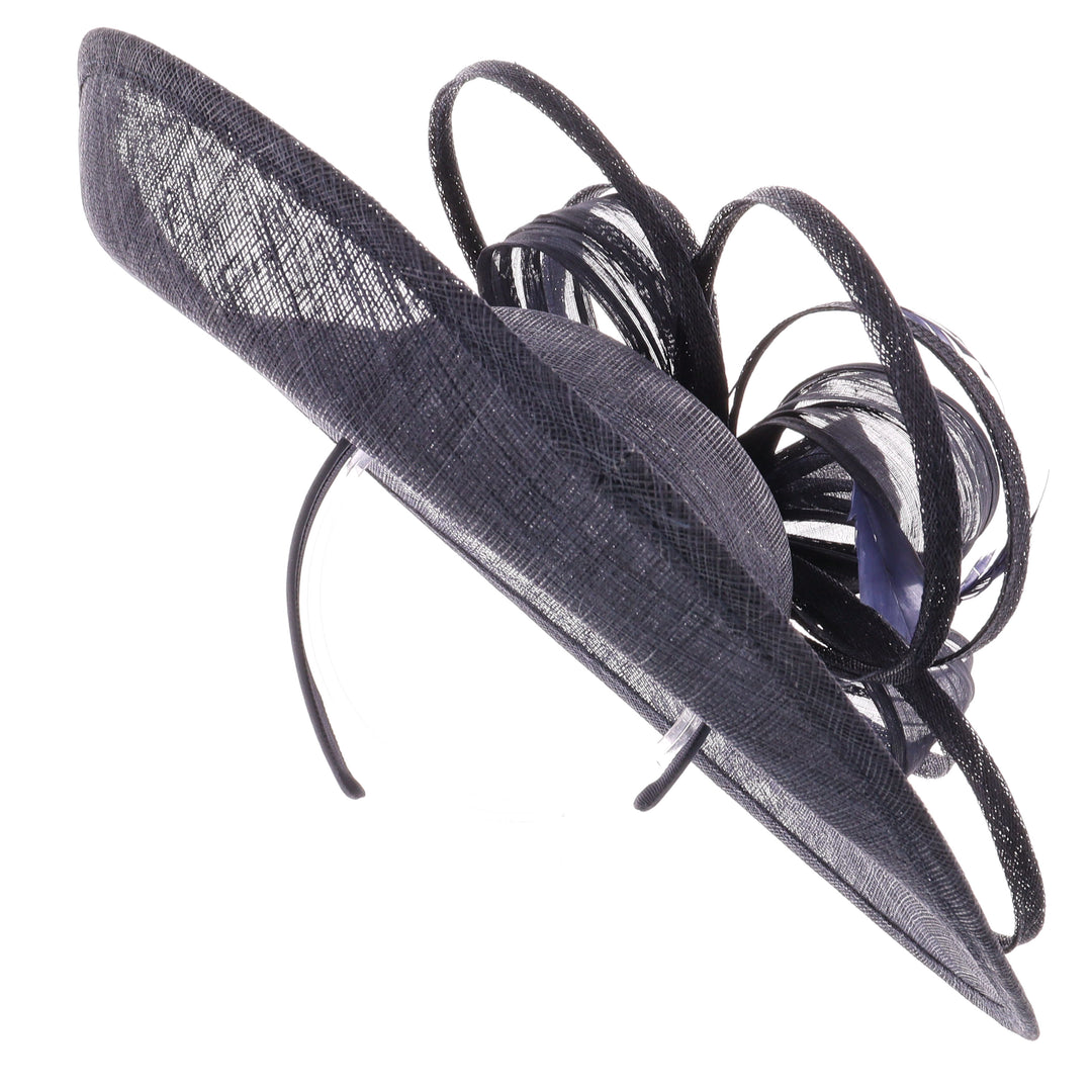 Navy Large 40cm Disc Headband Fascinator (170)