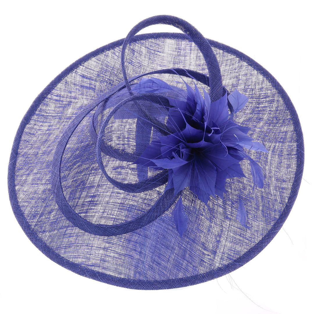 Marine Blue Large 46cm Disc Headband Fascinator (166)