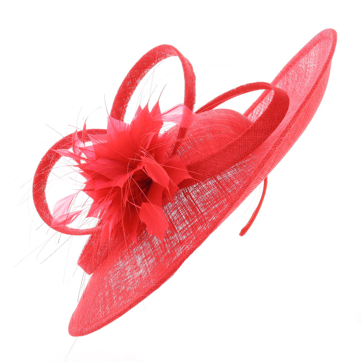 Tulip Red Large 46cm Disc Headband Fascinator (166)