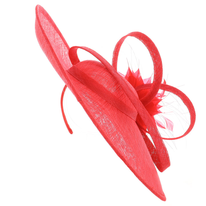 Tulip Red Large 46cm Disc Headband Fascinator (166)