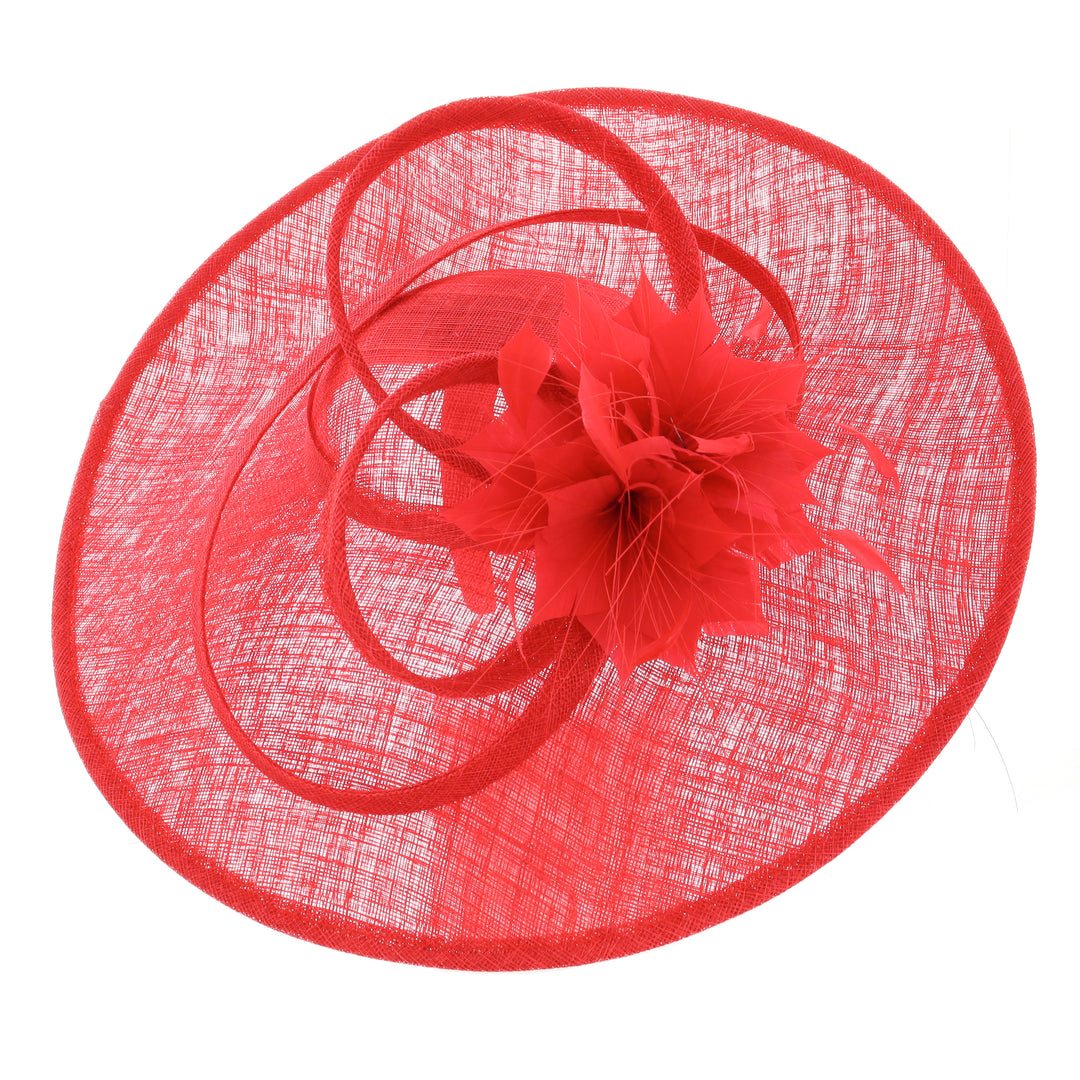 Tulip Red Large 46cm Disc Headband Fascinator (166)