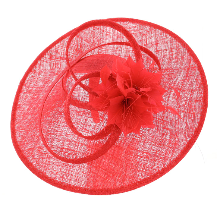 Tulip Red Large 46cm Disc Headband Fascinator (166)