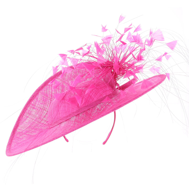 Magenta 43cm Disc Headband Fascinator
