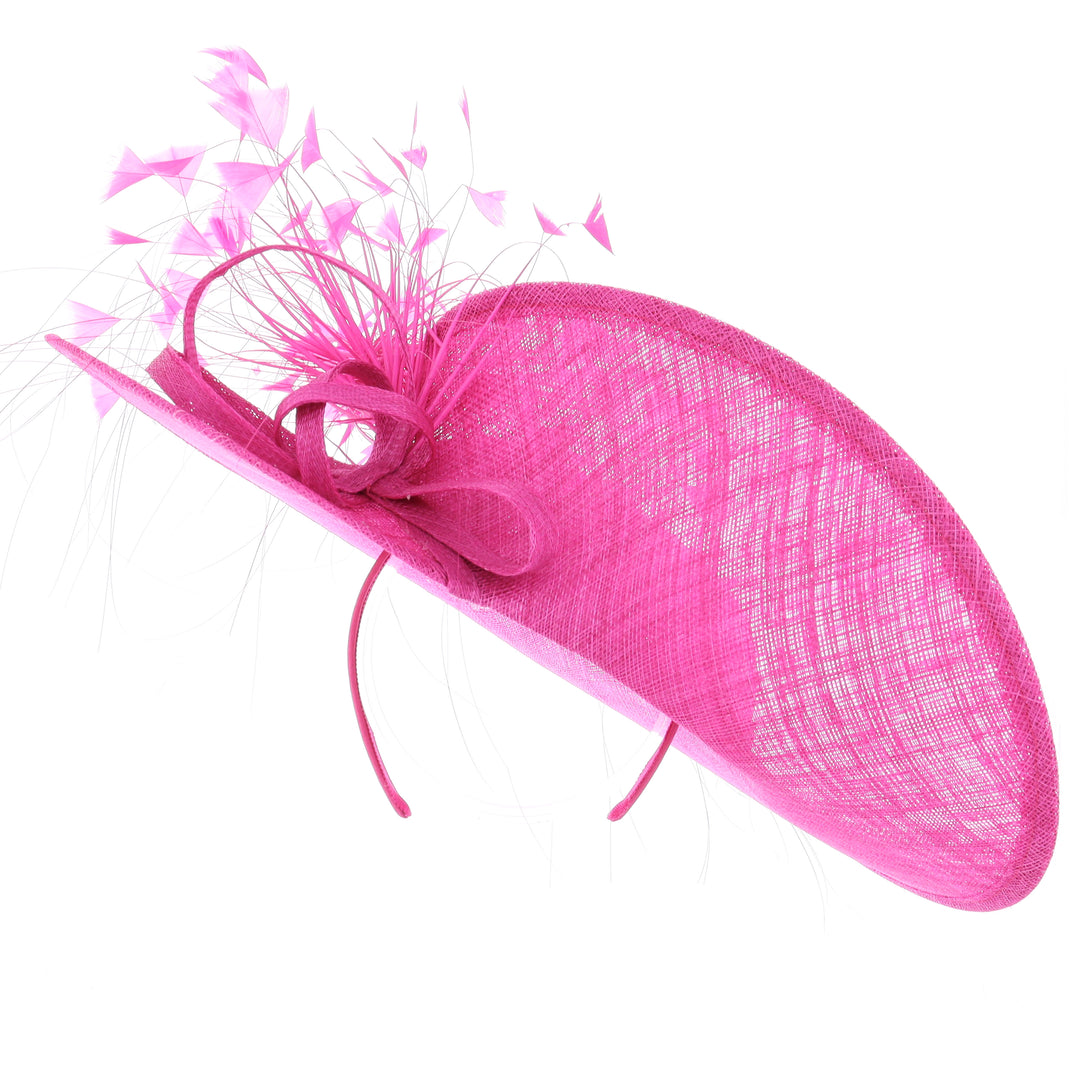 Magenta 43cm Disc Headband Fascinator