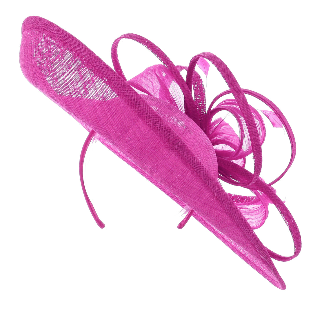 Magenta Large 40cm Disc Headband Fascinator (170)