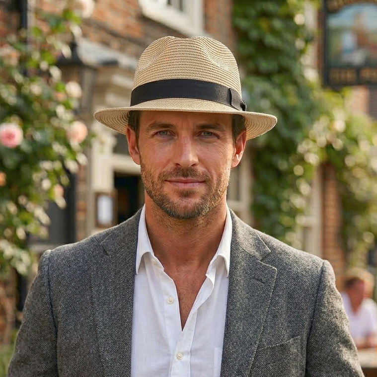 Summer Straw Hat - Black Band