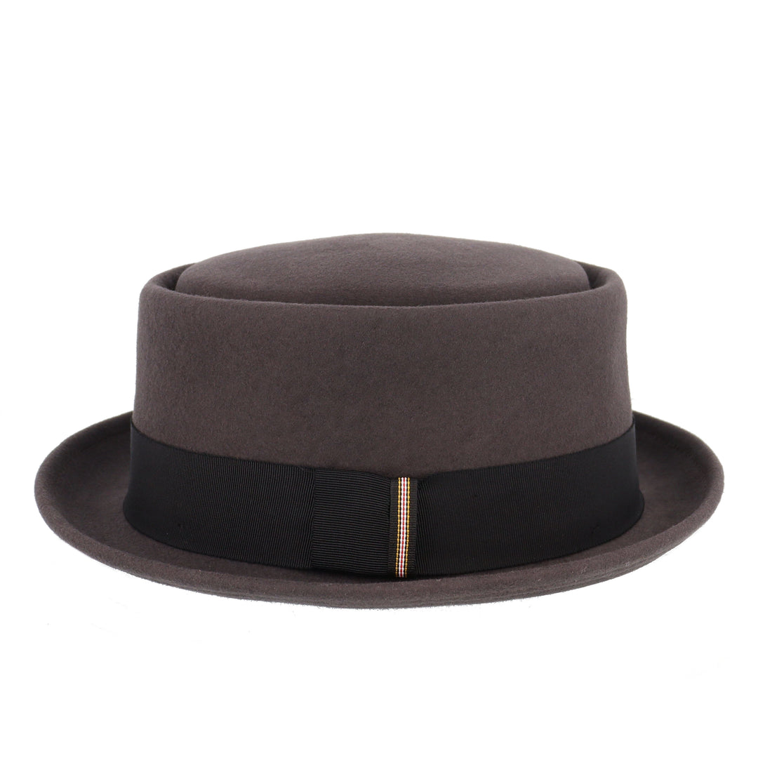 Grey Wool Pork Pie Hat