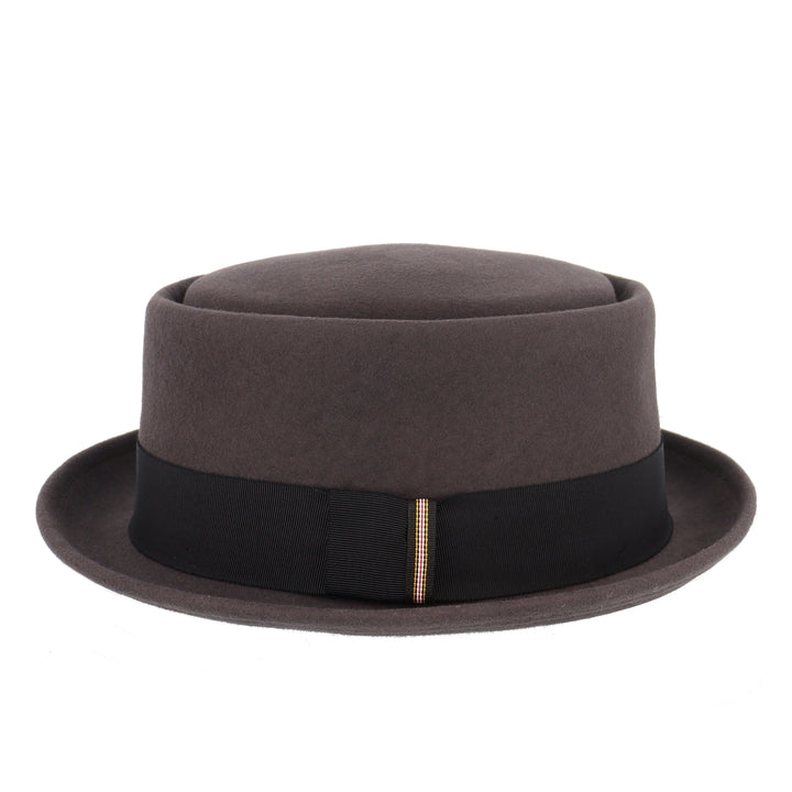 Grey Wool Pork Pie Hat