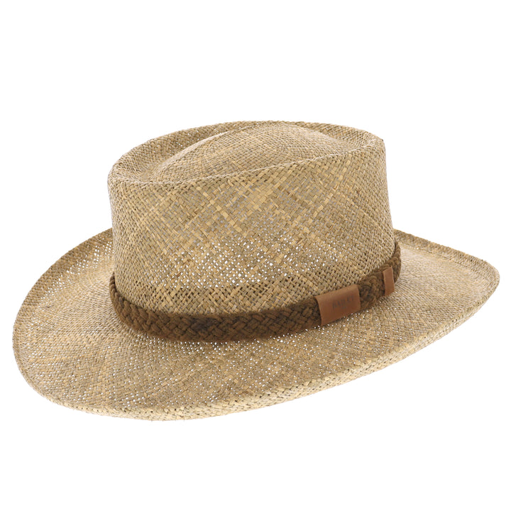 Bailey Melton Seagrass Gambler Straw Hat