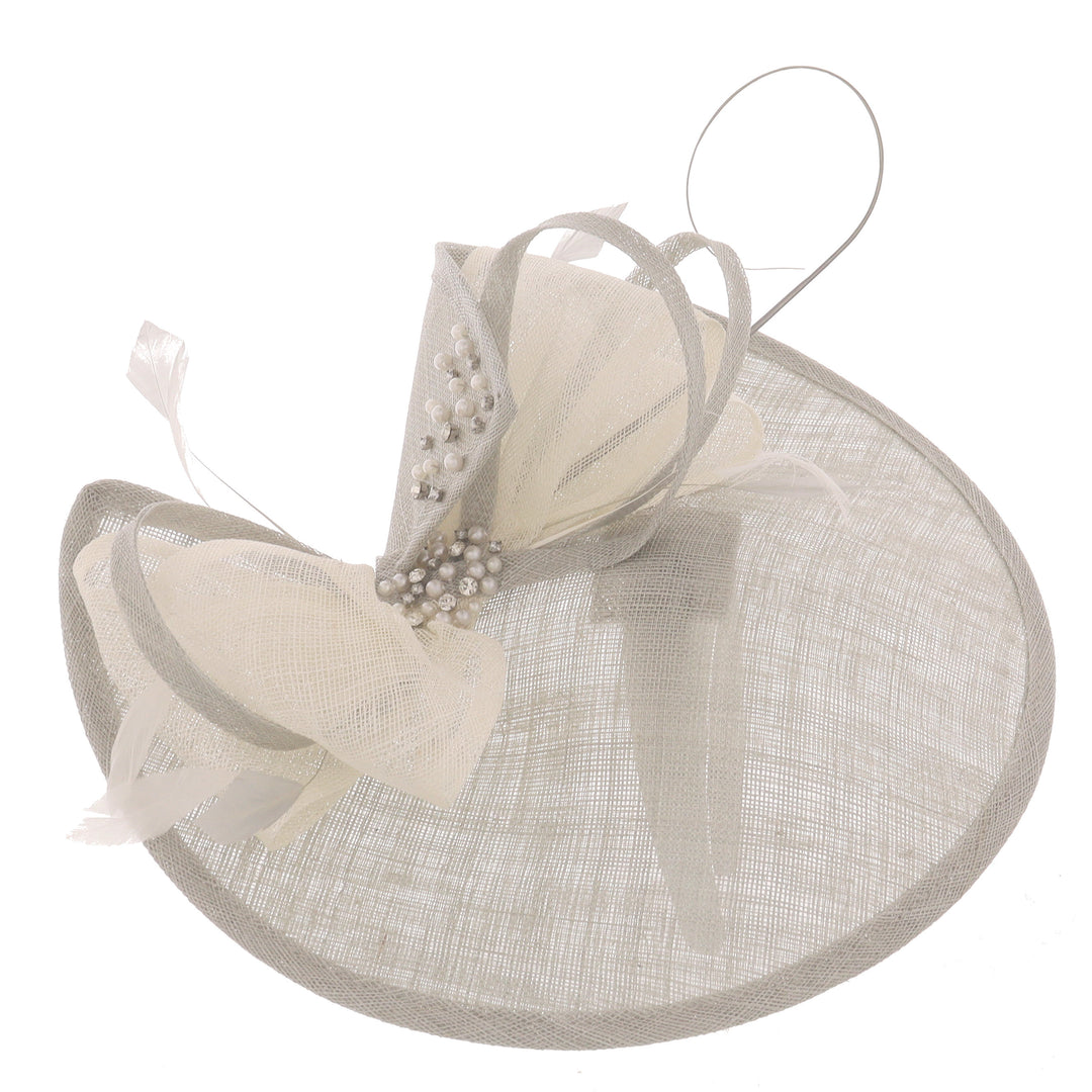 Silver Medium Disc Headband Fascinator 'Margot'