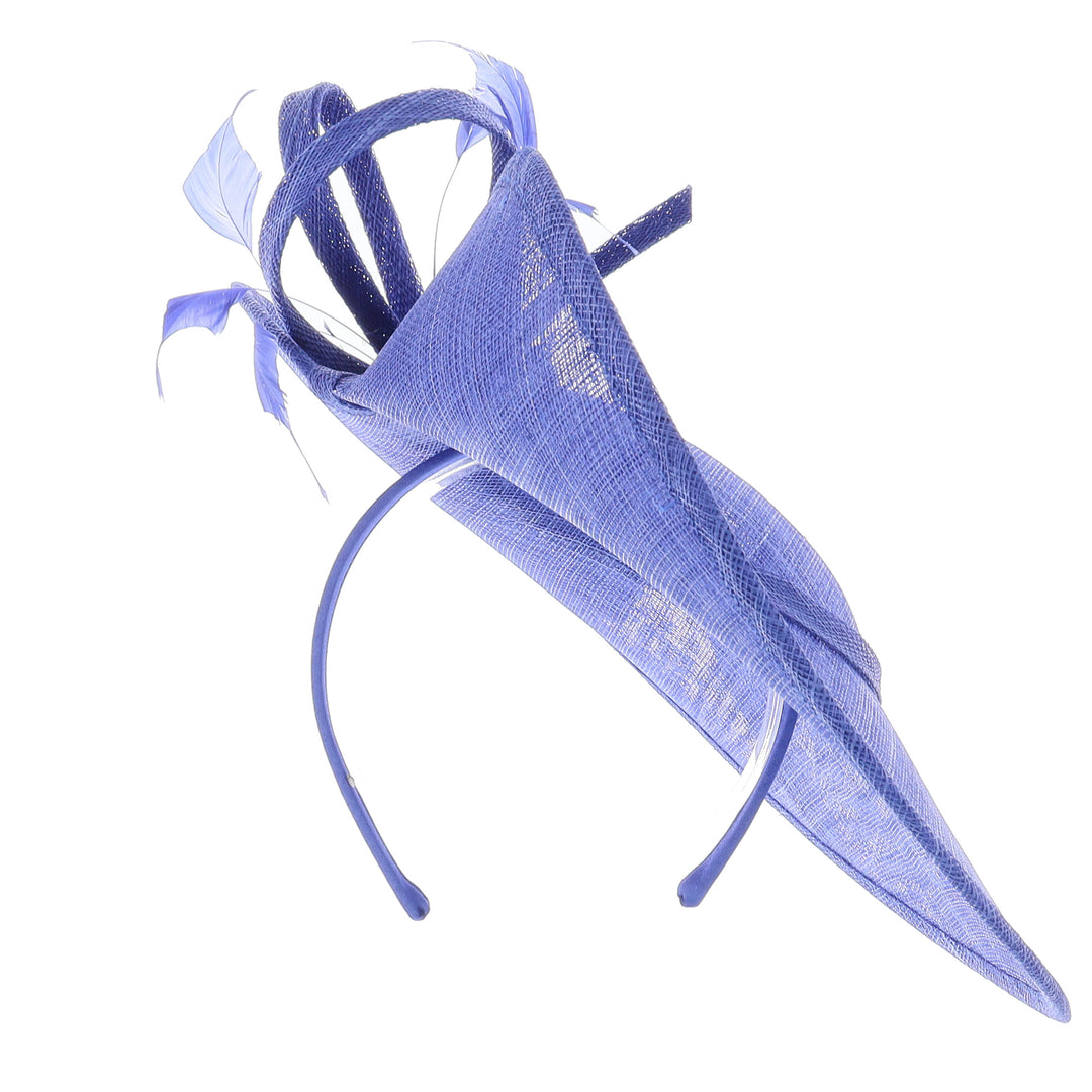 Marine Blue 36cm Maddox Sweeping Disc Headband Fascinator (153)