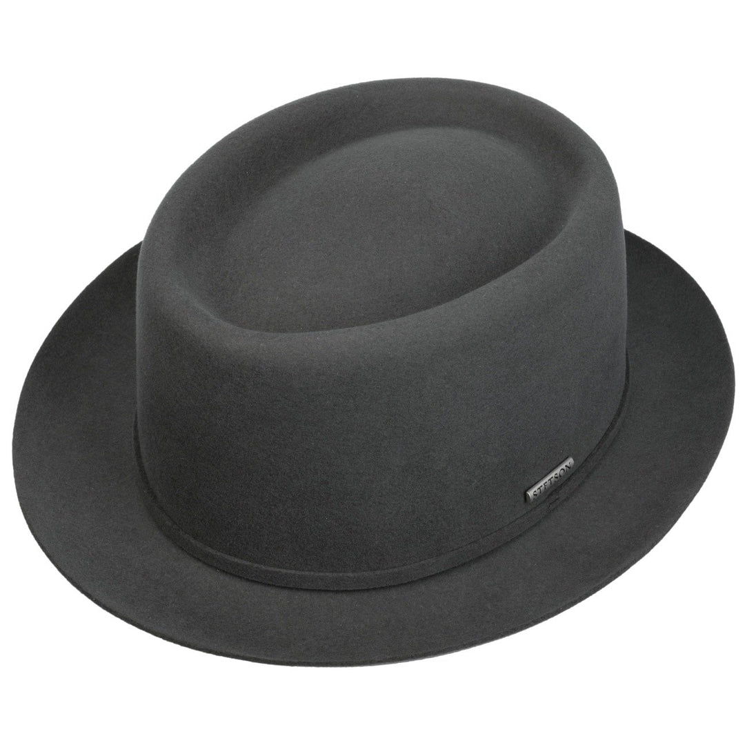 Stetson Maysville Pork Pie Wool Hat Grey