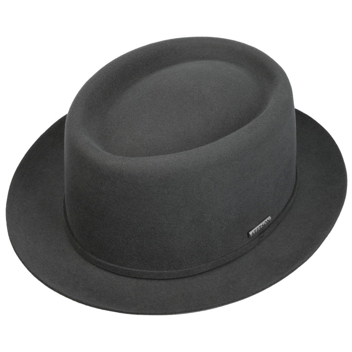 Stetson Maysville Pork Pie Wool Hat Grey