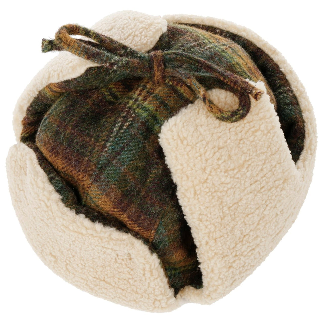 Stetson Wool Check Bomber Aviator Hat - Green