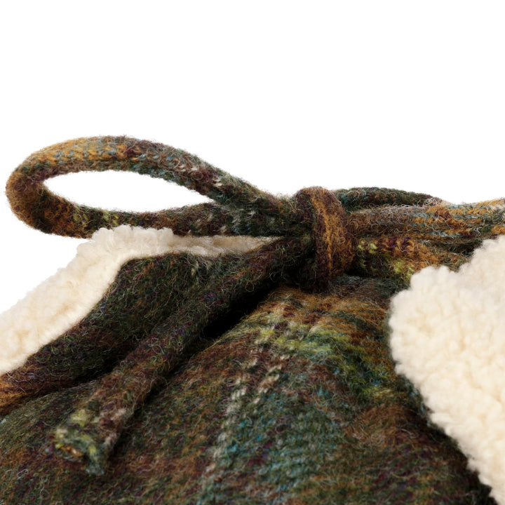 Stetson Wool Check Bomber Aviator Hat - Green