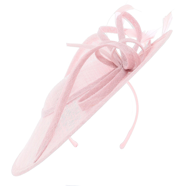 Metallic Rose 36cm Maddox Sweeping Disc Headband Fascinator (153)