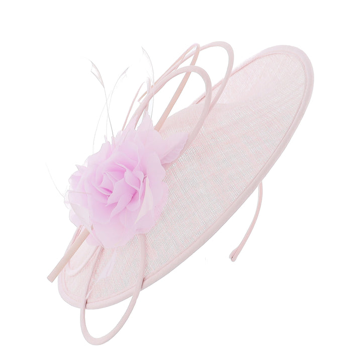 Metallic Pink Disc Headband Fascinator Liza Bella Collection