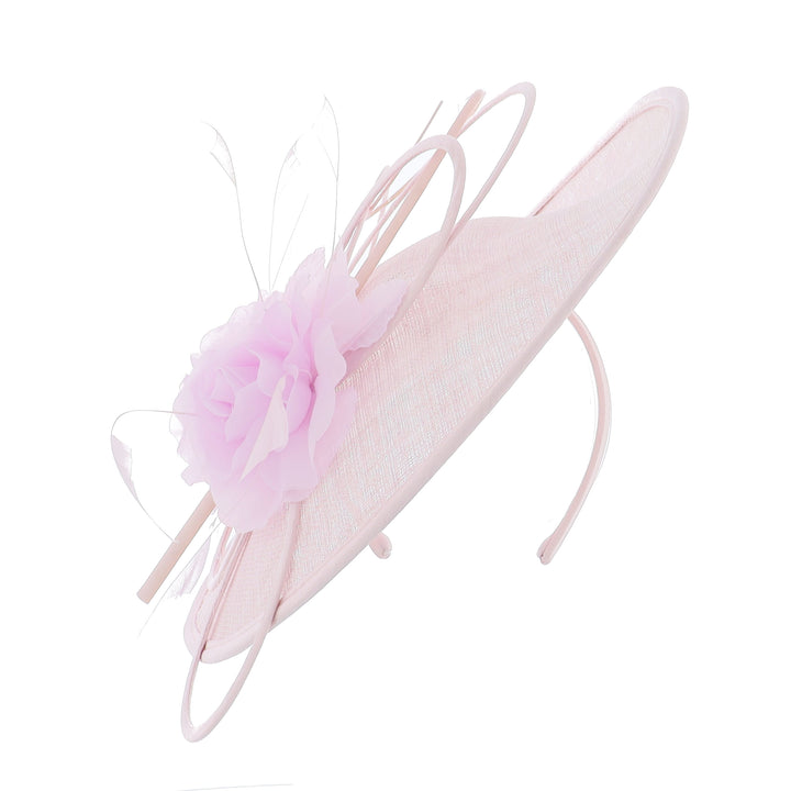Metallic Pink Disc Headband Fascinator Liza Bella Collection