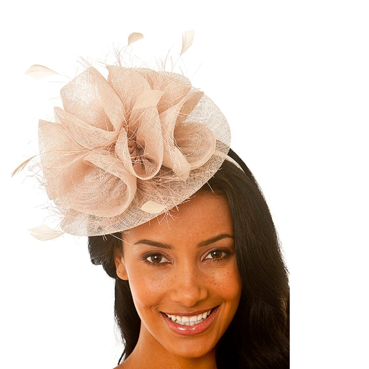 Midnight Grey Pheobe Sinamay Headband Fascinator