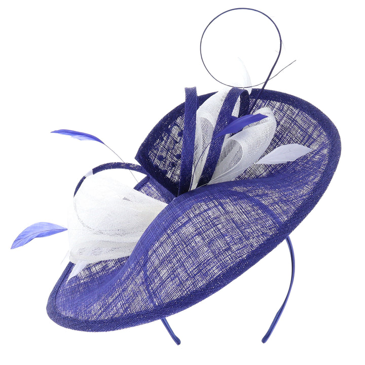 Cobalt Blue Medium Disc Headband Fascinator 'Margot'