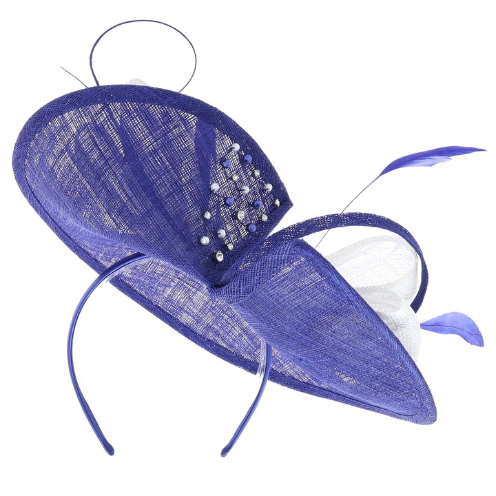 Cobalt Blue Medium Disc Headband Fascinator 'Margot'