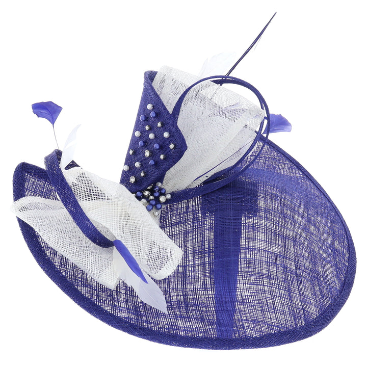 Cobalt Blue Medium Disc Headband Fascinator 'Margot'