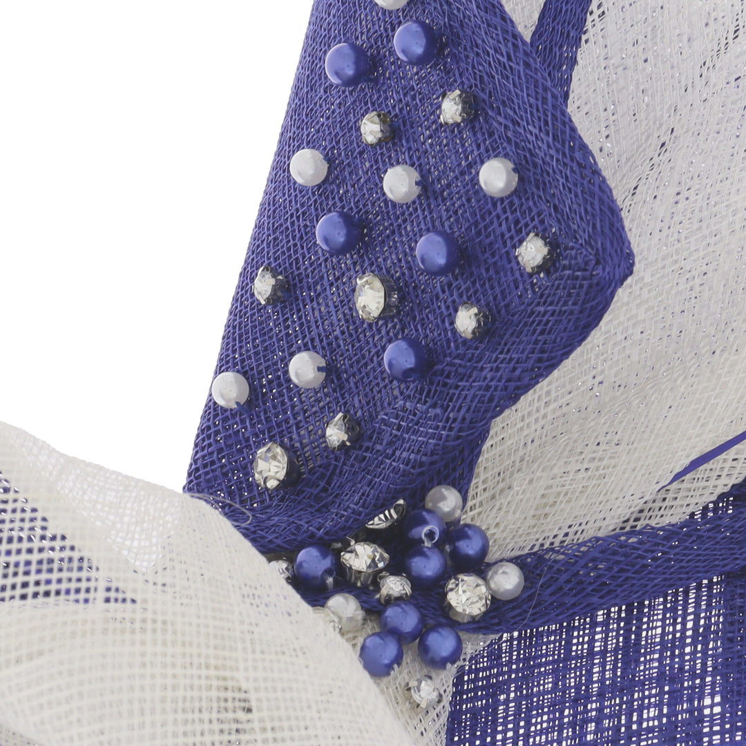 Cobalt Blue Medium Disc Headband Fascinator 'Margot'