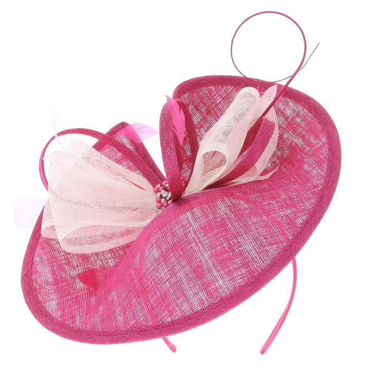 Fuchsia Medium Disc Headband Fascinator 'Margot'