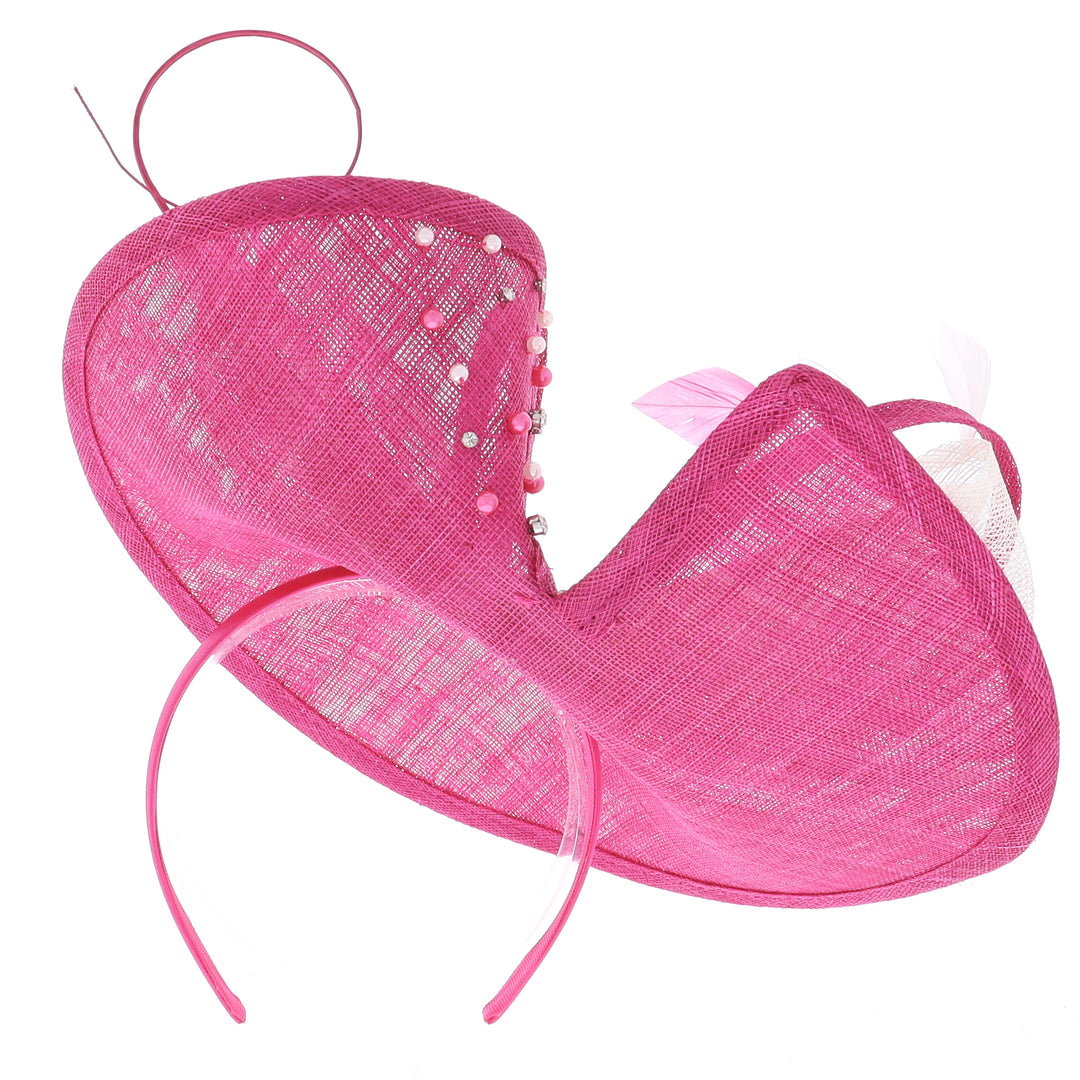 Fuchsia Medium Disc Headband Fascinator 'Margot'