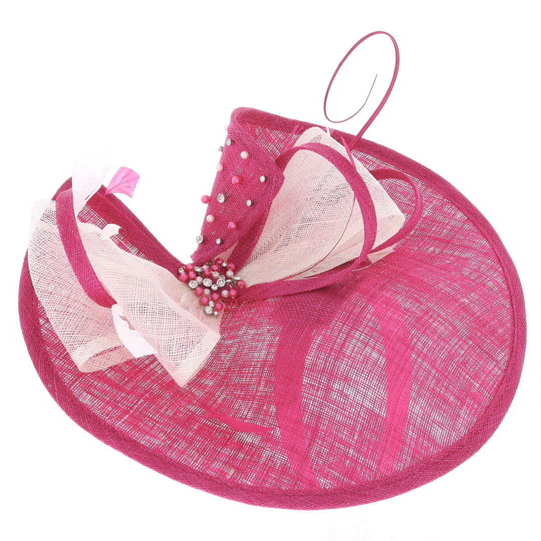 Fuchsia Medium Disc Headband Fascinator 'Margot'