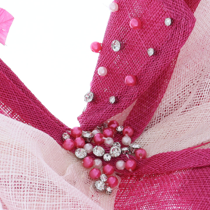Fuchsia Medium Disc Headband Fascinator 'Margot'