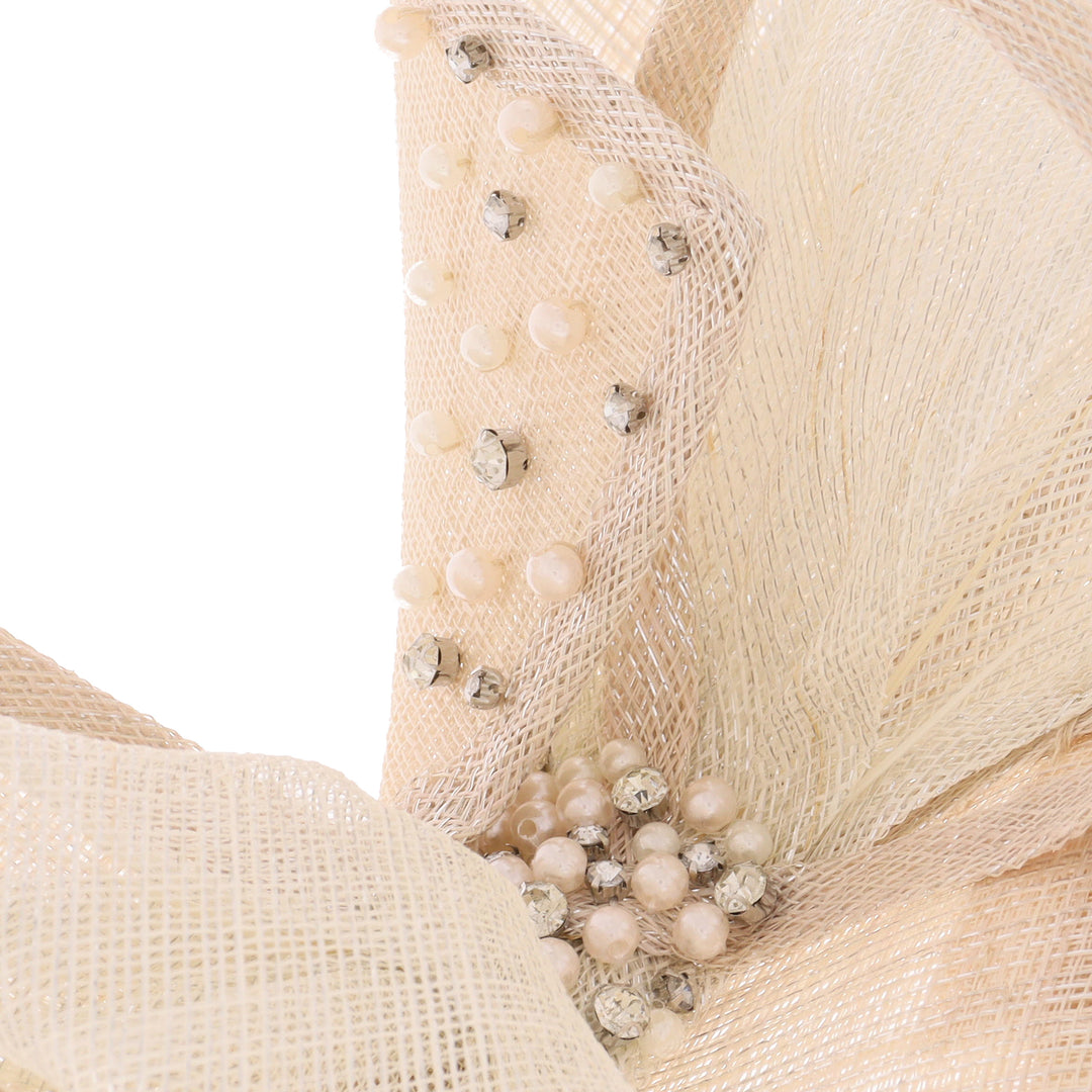 Metallic Nude Medium Disc Headband Fascinator 'Margot'