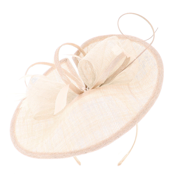 Metallic Nude Medium Disc Headband Fascinator 'Margot'
