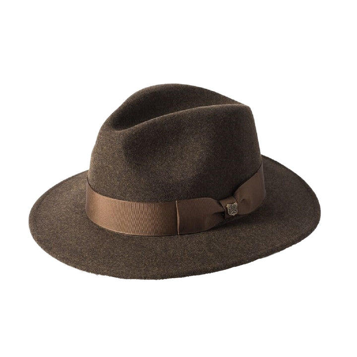 Failsworth Boston 100% Wool Fedora In Moss Green