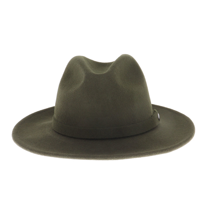 Traveller Rollable Wool Felt Fedora Hat - Moss