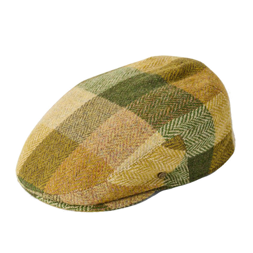 Failsworth Stornoway Harris Tweed Flat Cap in Moss