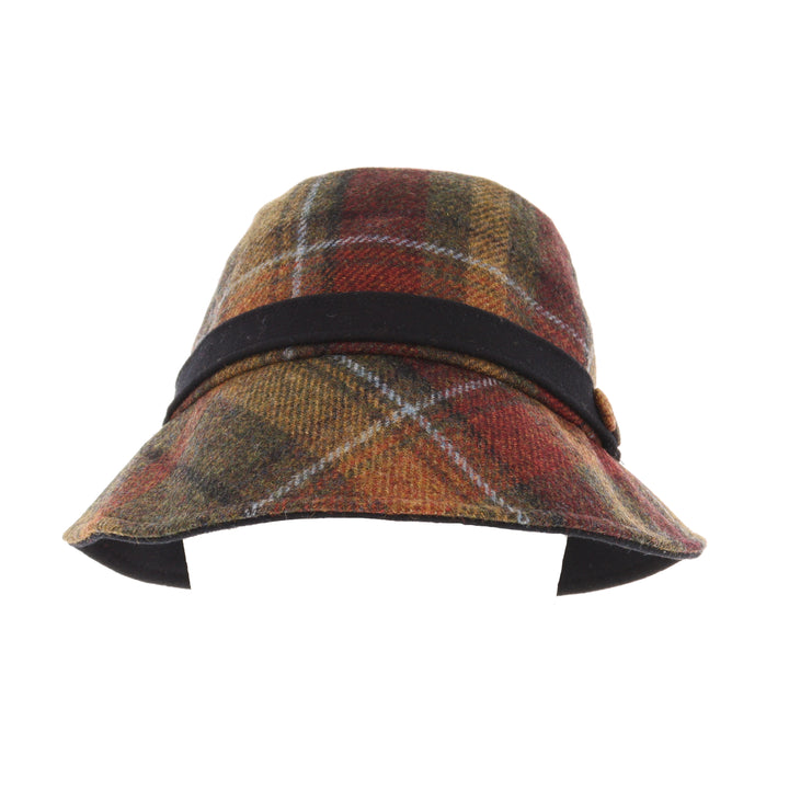 Rust Check 100% Wool Ladies 'Clodagh' Cloche Hat