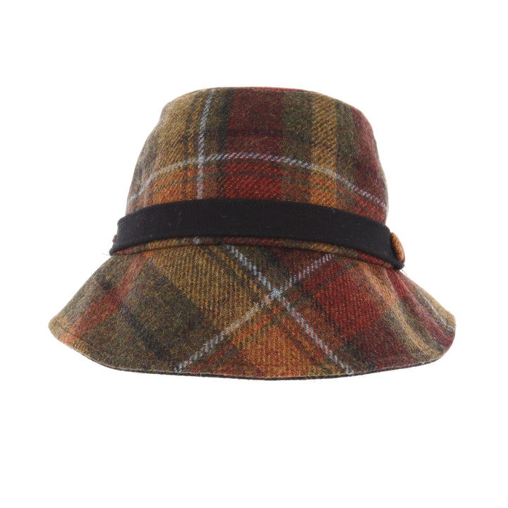 Rust Check 100% Wool Ladies 'Clodagh' Cloche Hat