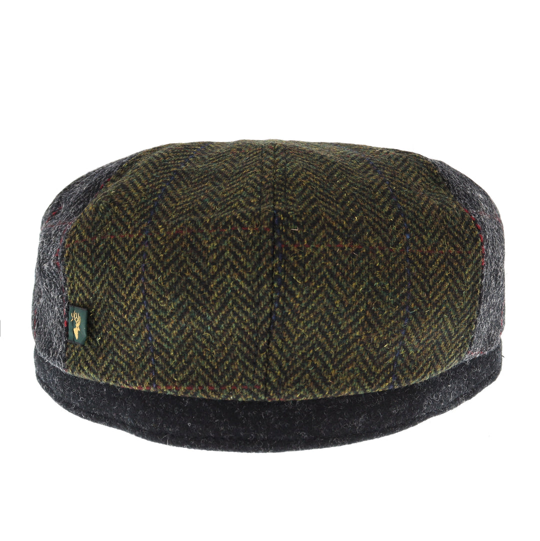 Mucros Weavers Driving Cap in Patchwork