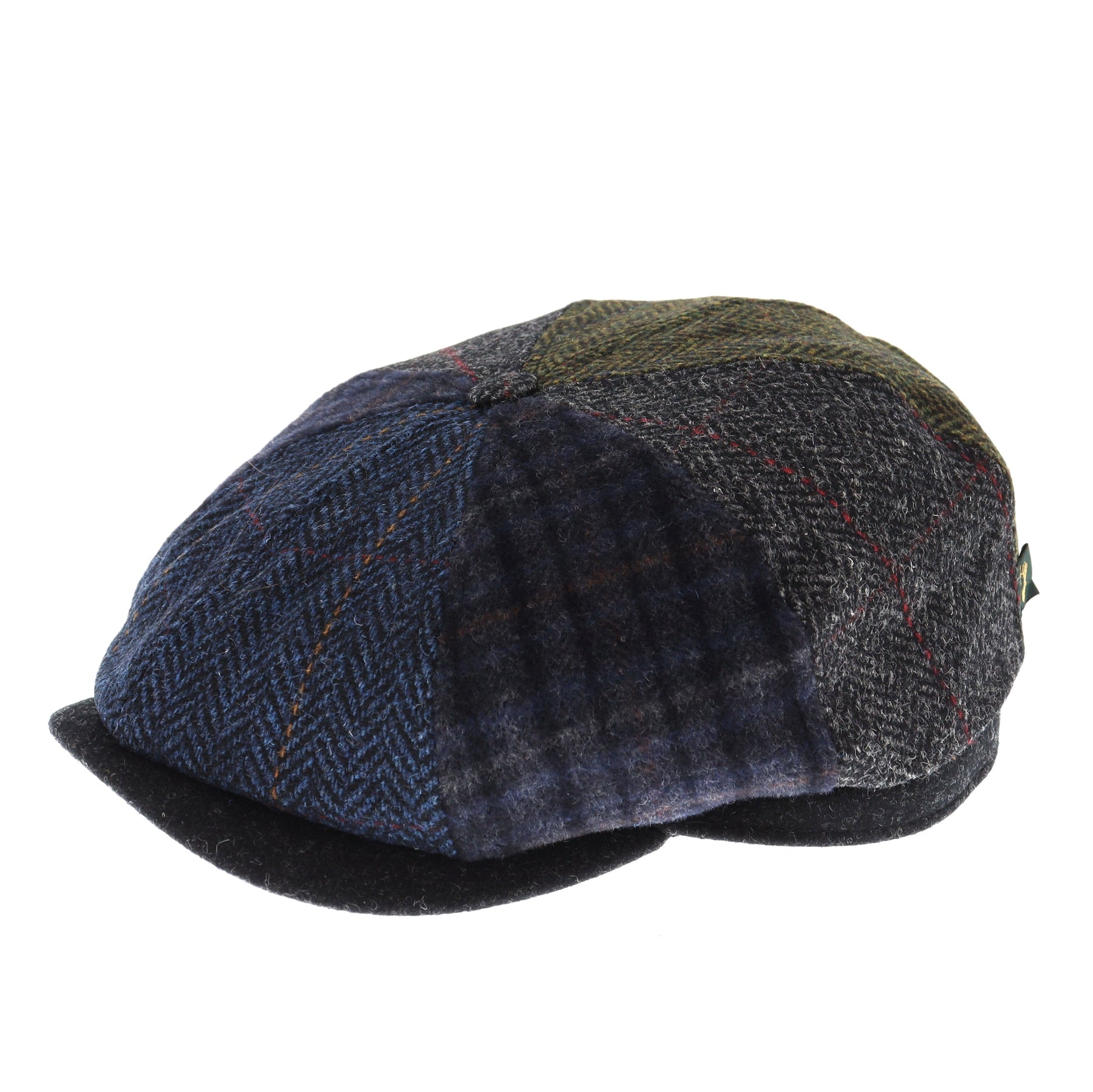Drivers Patchwork Cap Mucros Weavers Driving Cap in Patchwork – The Hat Company