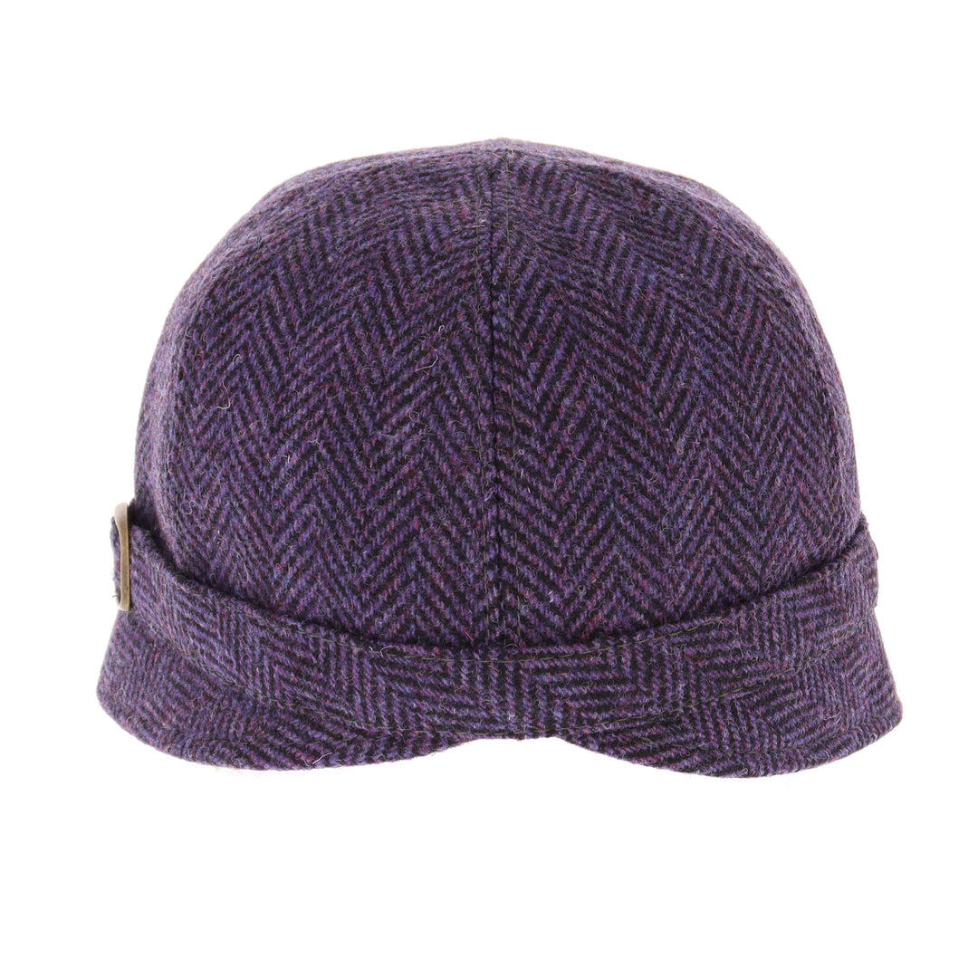 Purple Herringbone 100% Wool 'Flapper' Hat