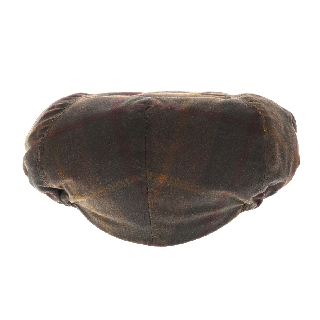 Kerry Waxed Cotton Flat Drivers Cap In Tartan