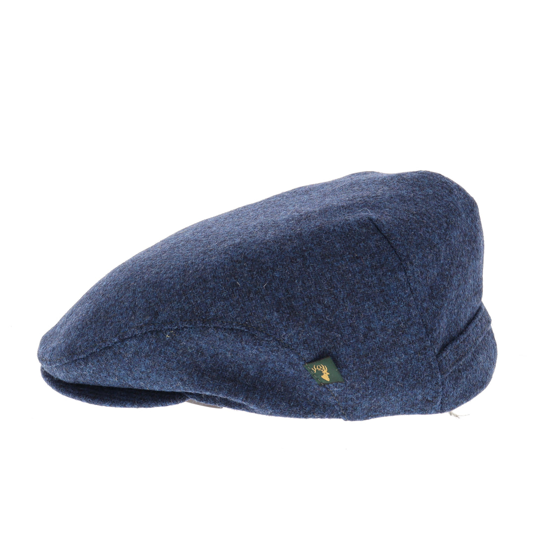 Trinity Wool Flat Cap In Blue