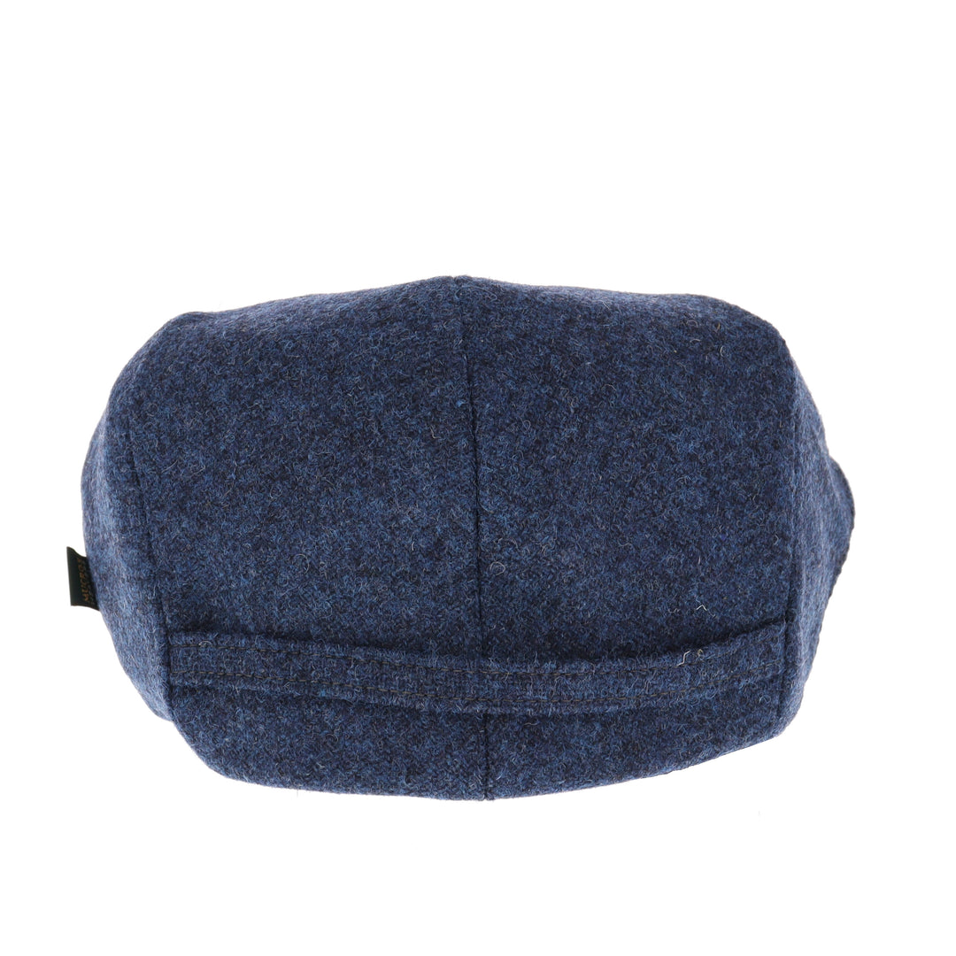 Trinity Wool Flat Cap In Blue
