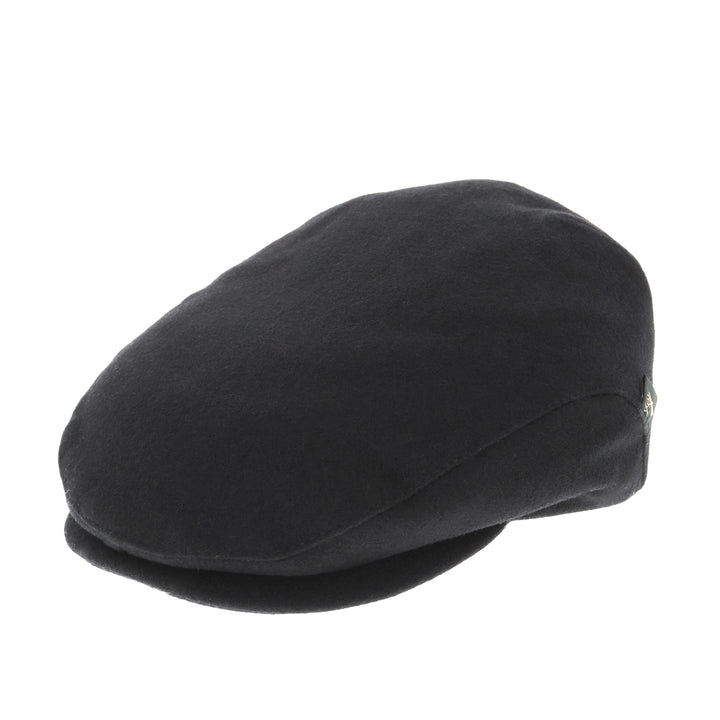 Trinity Wool Flat Cap In Black