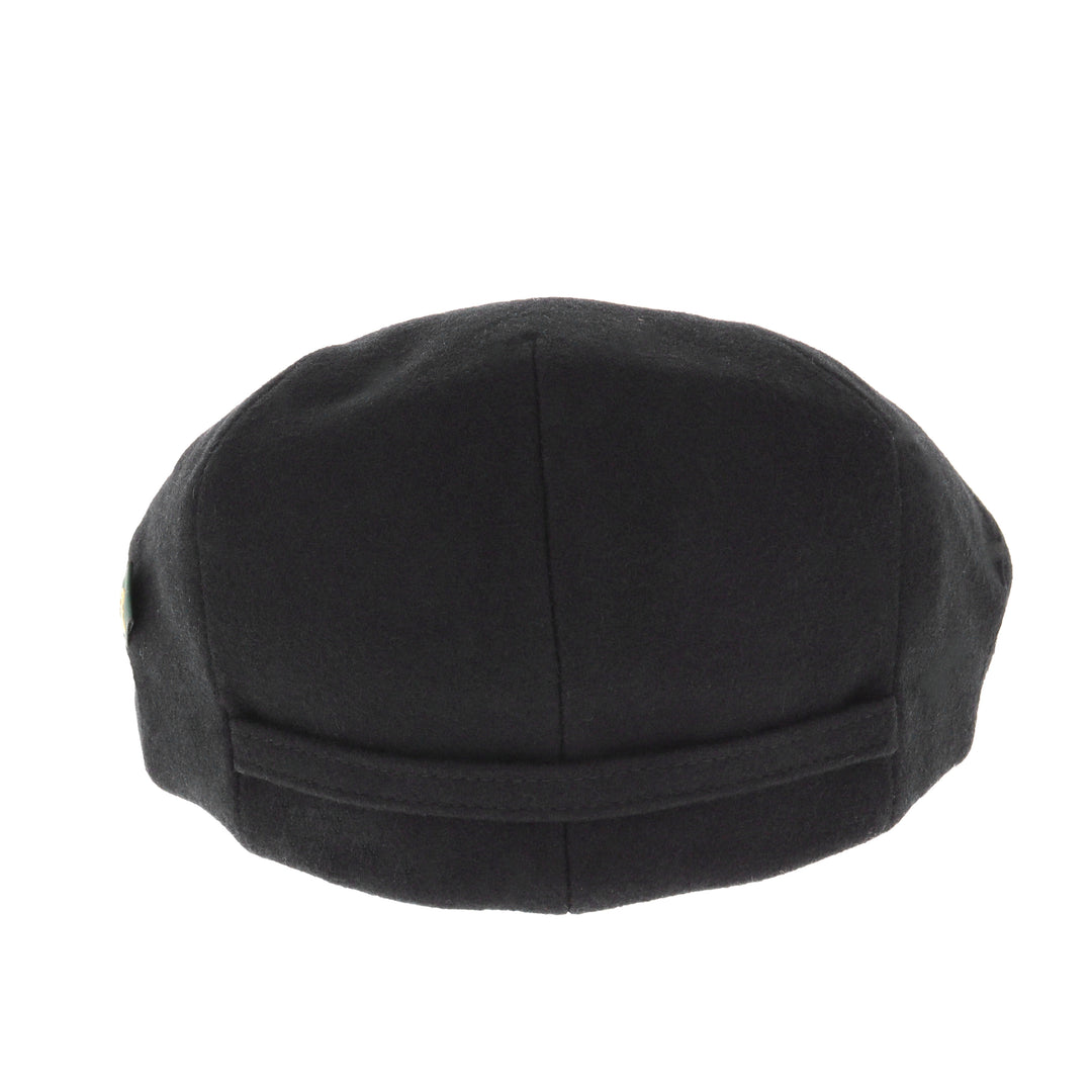 Trinity Wool Flat Cap In Black