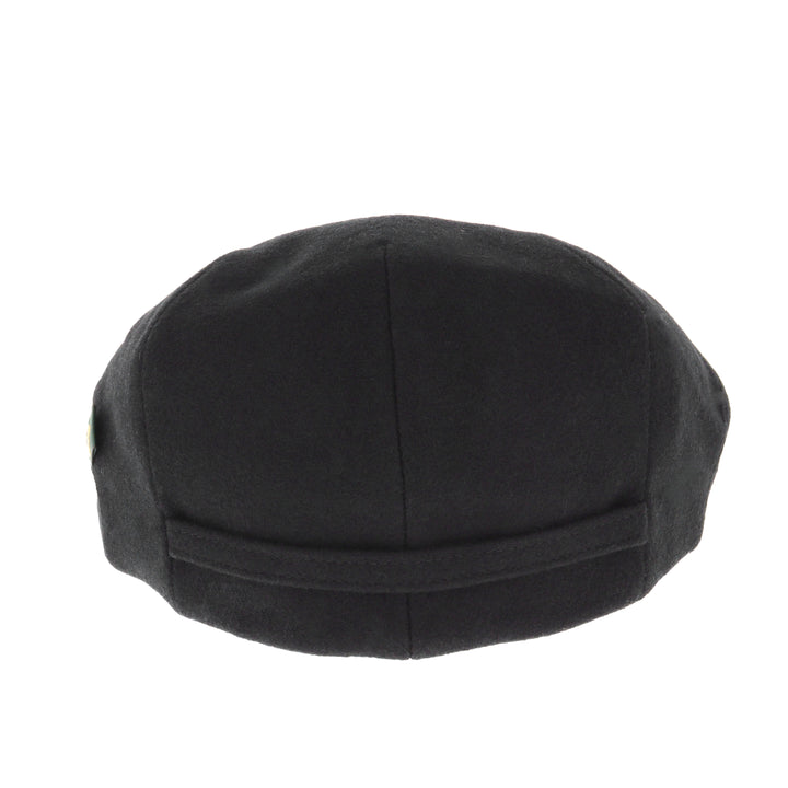 Trinity Wool Flat Cap In Black