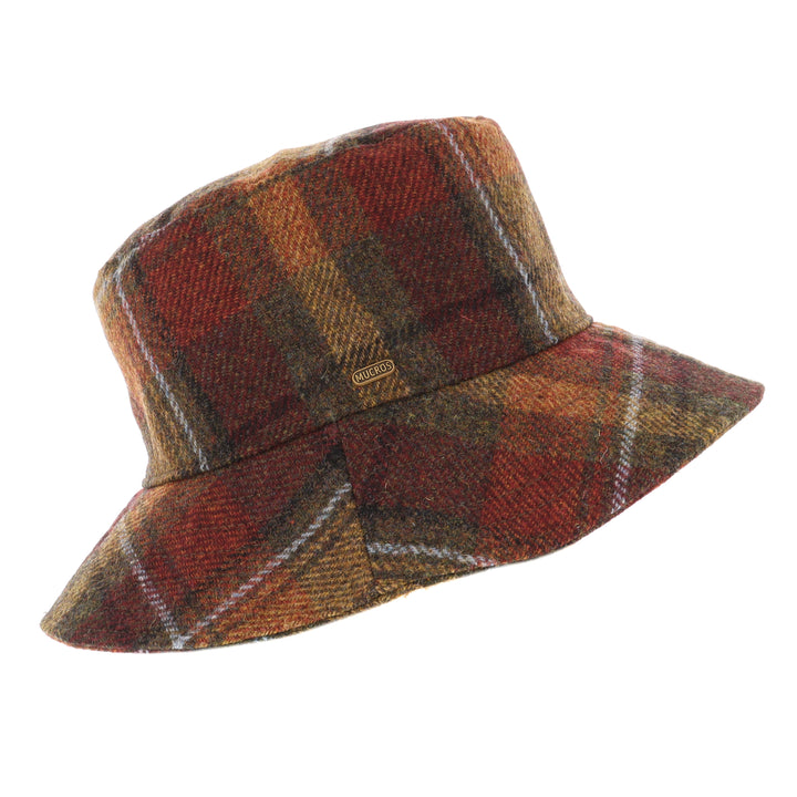 Rust Check 100% Wool Erin Bucket Hat